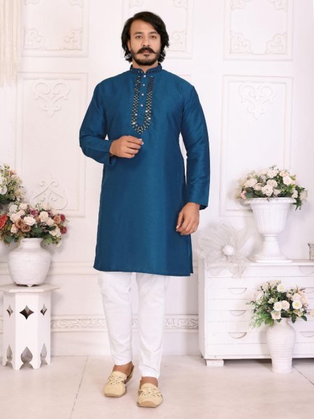 Festive Wedding Matching Couple Set Mens Kurta Pajama and Womens Dola Silk Saree Combo at Manufacturer Rate Couple Combo collection 