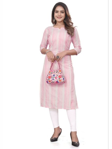 Fine Lining Design Cotton Ethnic Kurti for Resellers and Boutiques Buyers 