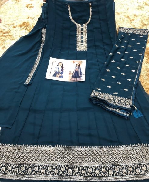 Floor Touch Anarkali Embroidered Suits Anarakali Gown Wholesale