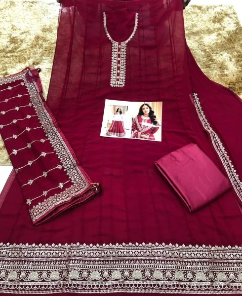 Floor Touch Anarkali Embroidered Suits Anarakali Gown Wholesale