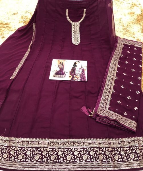 Floor Touch Anarkali Embroidered Suits Anarakali Gown Wholesale
