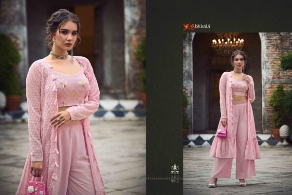  Flory Vol 35 Croptop Shurg Plazzo 3 Piece Kurti Set