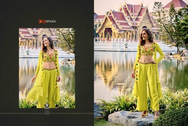  Flory Vol 35 Croptop Shurg Plazzo 3 Piece Kurti Set