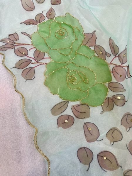 Flower Printed Soft Organza Saree Organza Sarees Wholesale