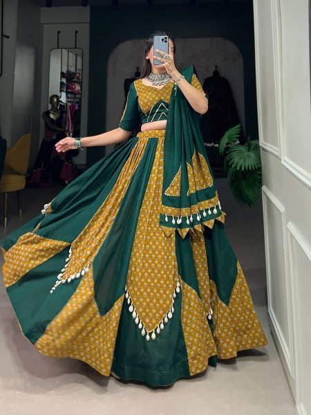 For Festival Season Pure Cotton Printed Lehenga Choli   Navratri Lehnega Choli