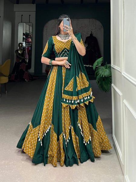 For Festival Season Pure Cotton Printed Lehenga Choli   Navratri Lehnega Choli