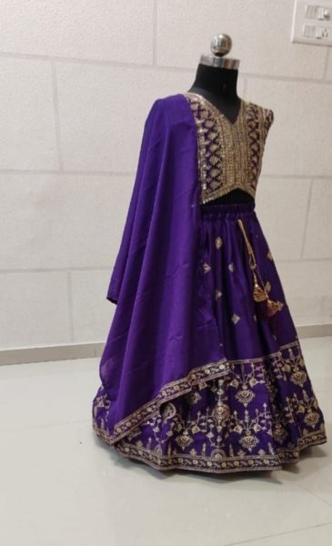 For Festival Seasons Cotton Silk Embroidered Cut Work Lehenga Choli  Girls Wear