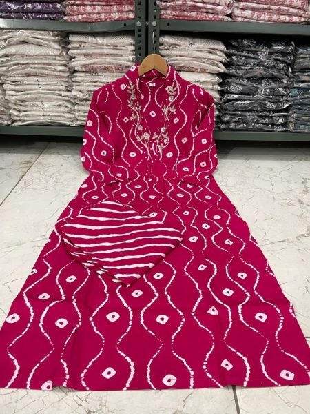 For Special Occation Women Rayon Kurti With Pant  Kurti With Bottom Wholesale