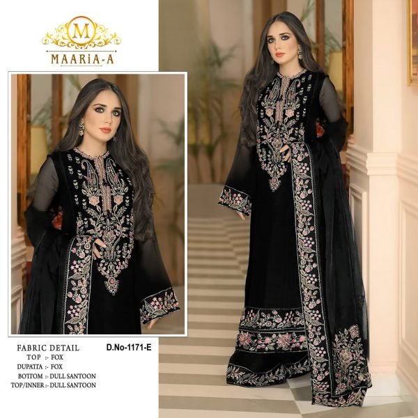 Fox Georgette Embroidered Suit Stylish Sequence Work & Tassel Detail Readymade Ethnic Set from Trusted Surat Supplier Pakistani Suits Wholesale