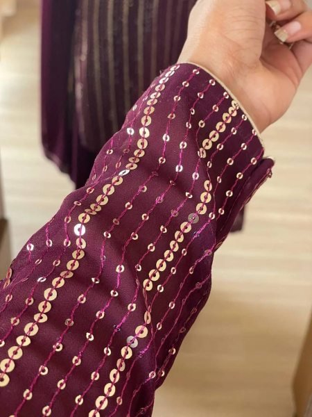 New Collection Fox Georgette Kurti Plazzo Set  3 Piece Kurti Set