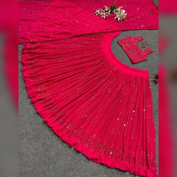 Fox Georgette Sequence Work Lehenga Choli  Designer Lehenga Choli