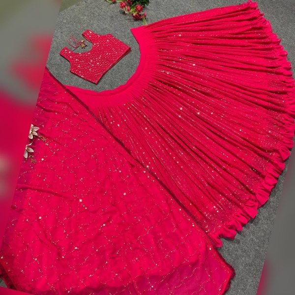 Fox Georgette Sequence Work Lehenga Choli  Designer Lehenga Choli