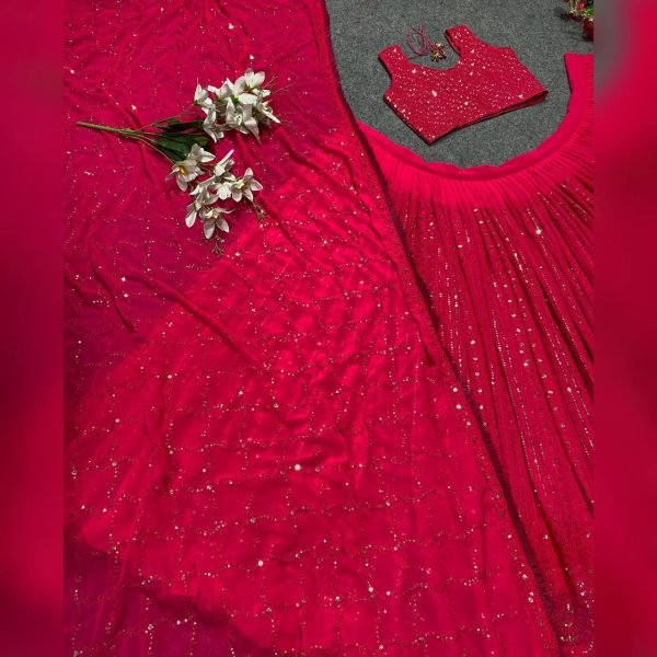 Fox Georgette Sequence Work Lehenga Choli  Designer Lehenga Choli