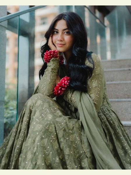 Buy Fox Georgette Siqunce Embroidery Gown with Dupatta Ready To Wear Collection