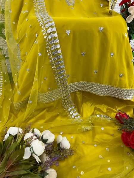 Fox Georgette With Embroidery pakisatani salwar suit Pakistani Suits Wholesale