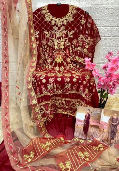 Fox Georgette With Embroidery pakisatani salwar suit Pakistani Suits Wholesale
