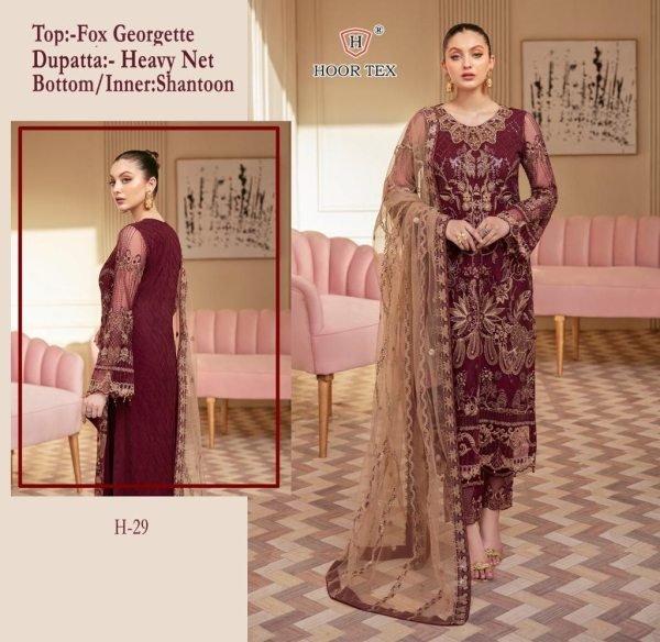 Fox Georgette With Embroidery pakisatani salwar suit Pakistani Suits Wholesale