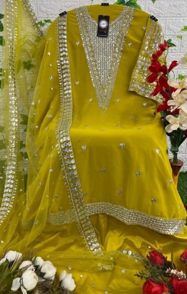 Fox Georgette With Embroidery pakisatani salwar suit Pakistani Suits Wholesale