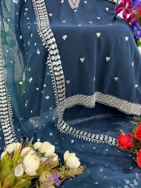 Fox Georgette With Embroidery pakisatani salwar suit Pakistani Suits Wholesale