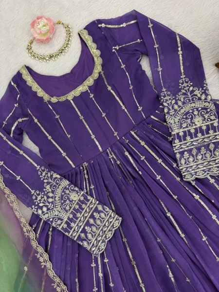 Fresh Faux Georgette Thread Sequence Lehenga Set with Digital Print Dupatta for Women Wear Designer Lehenga Choli