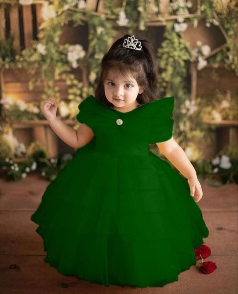 Full Flair Desigenr Net Gown  Girls Wear