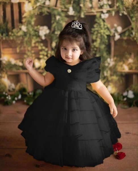 Full Flair Desigenr Net Gown  Girls Wear
