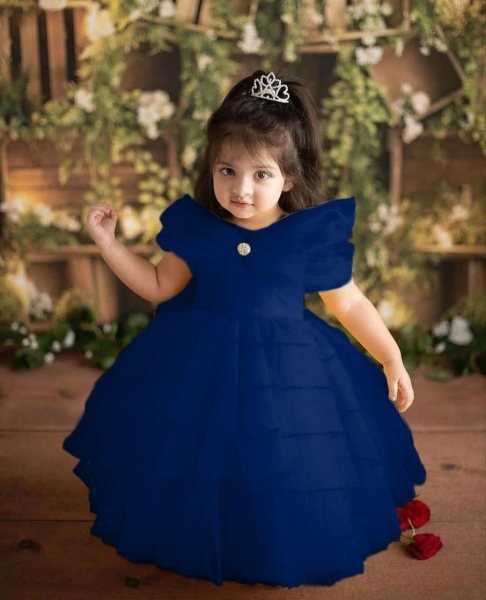 Full Flair Desigenr Net Gown  Girls Wear