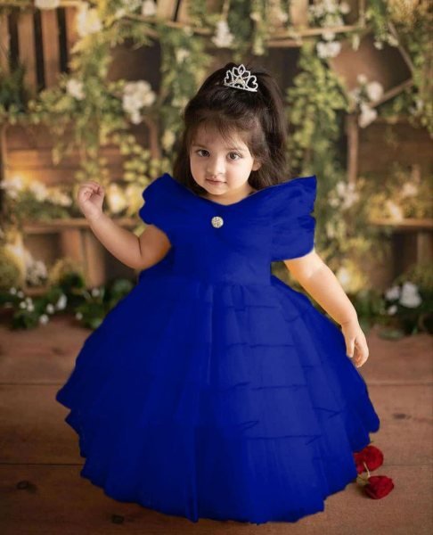 Full Flair Desigenr Net Gown  Girls Wear