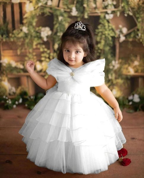 Full Flair Desigenr Net Gown  Girls Wear