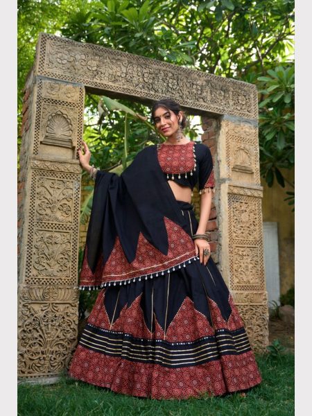 Fully Stiched Cotton Navratri Special Lehenga Choli  Navratri Lehnega Choli