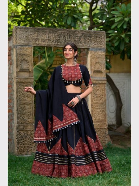 Fully Stiched Cotton Navratri Special Lehenga Choli  Navratri Lehnega Choli