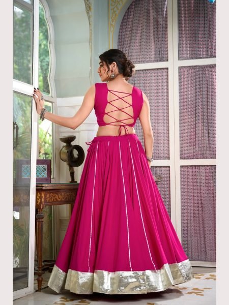 Fully Stiched For Festival Seasons Rayon Lehenga Choli With Gamthi Work  Navratri Lehnega Choli