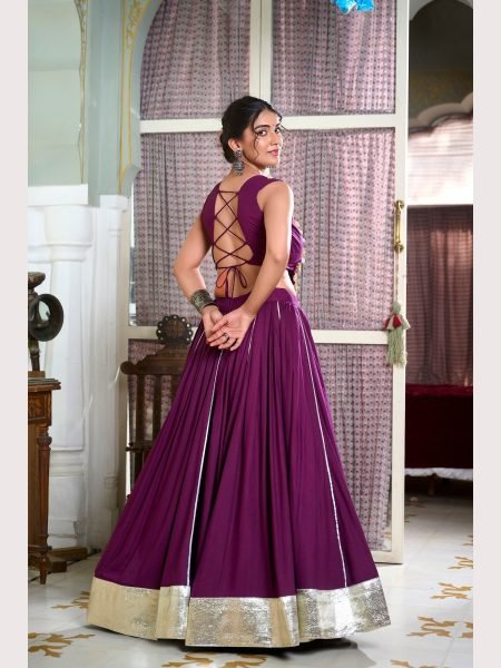 Fully Stiched For Festival Seasons Rayon Lehenga Choli With Gamthi Work  Navratri Lehnega Choli