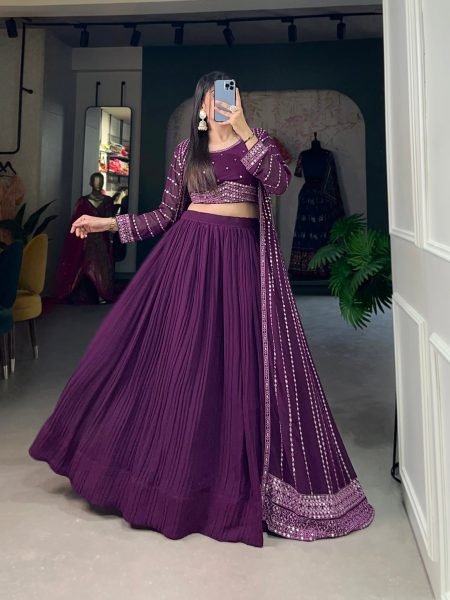 Fully Stitched Crush Georgette Lehenga Choli With Shrug Designer Lehenga Choli