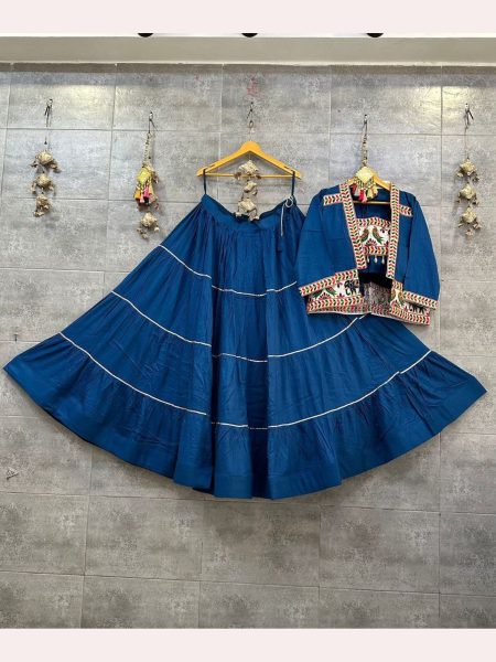 Fully Stitched Navratri Special Reyon Cotton Lehenga Choli  Navratri Lehnega Choli