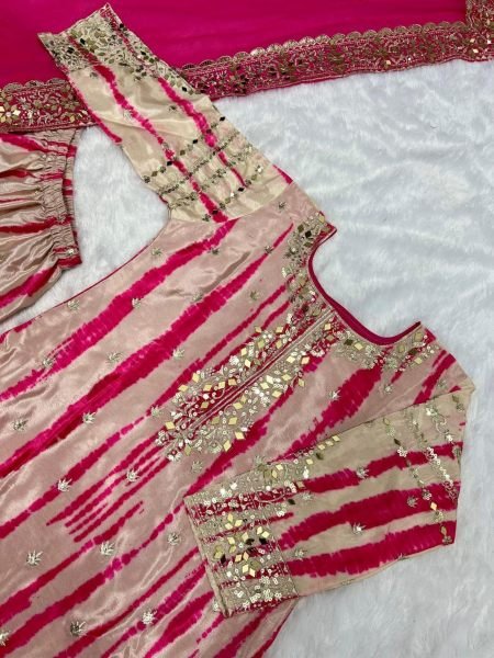Fully Stitched Pure Chinnon Silk With Digital Print Patiala Suit Set With Handwork Dupatta Ready To Wear Collection