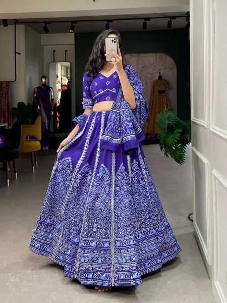 Function Special Silk Lehenga Choli With  Gota Patti and Tassels Work Designer Lehenga Choli