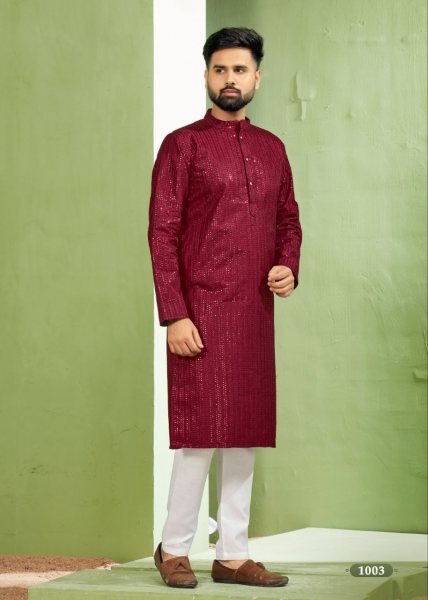 Function Wear Heavy Bannglori Silk Kurta Pajama  Kurta Pajama Wholesale