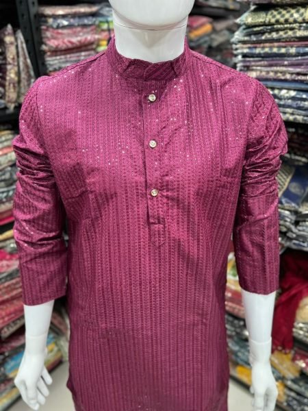 Function Wear Heavy Bannglori Silk Kurta Pajama  Kurta Pajama Wholesale