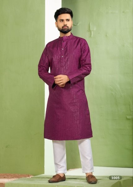 Function Wear Heavy Bannglori Silk Kurta Pajama  Kurta Pajama Wholesale