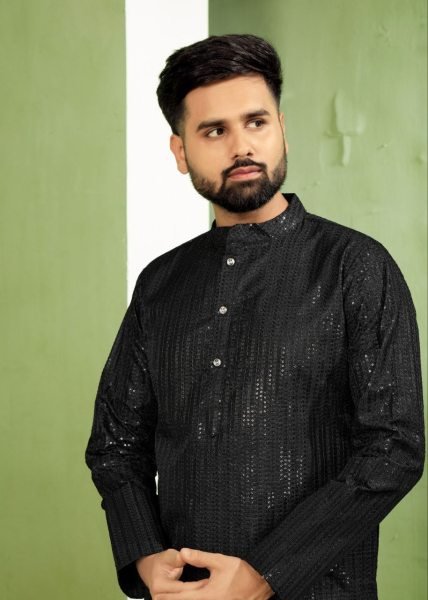 Function Wear Heavy Bannglori Silk Kurta Pajama  Kurta Pajama Wholesale