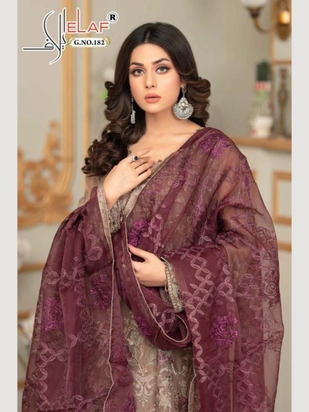 G 182 Hit Design Georgette Embroidered Pearl Work Pakistani Suits  Pakistani Suits Wholesale