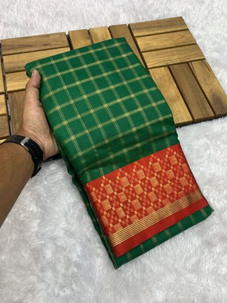 Ganpati Special Cotton Silk Saree For Women Cotton Sarees Wholesale