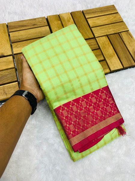 Ganpati Special Cotton Silk Saree For Women Cotton Sarees Wholesale