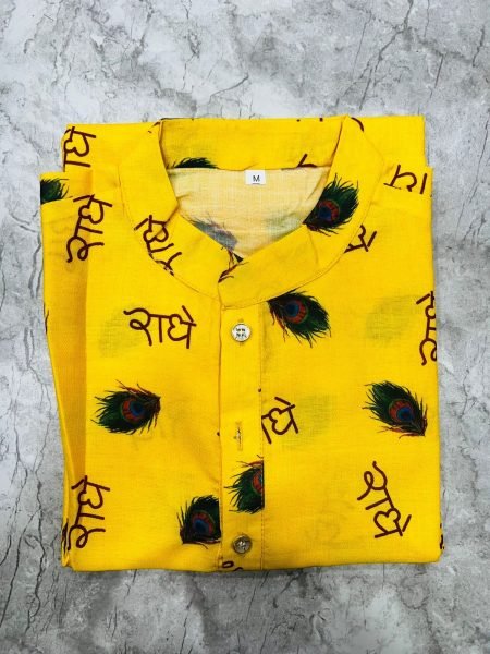  Ganpati Speical Cotton Slub with Digital Print Men s God Print kurta with Payjama Kurta Pajama Wholesale