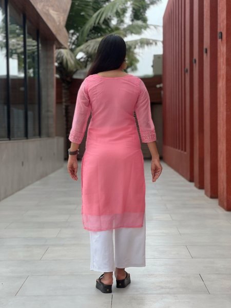  Georgette Chikankari Kurti for Women Festival Collection  Georgette Kurti 