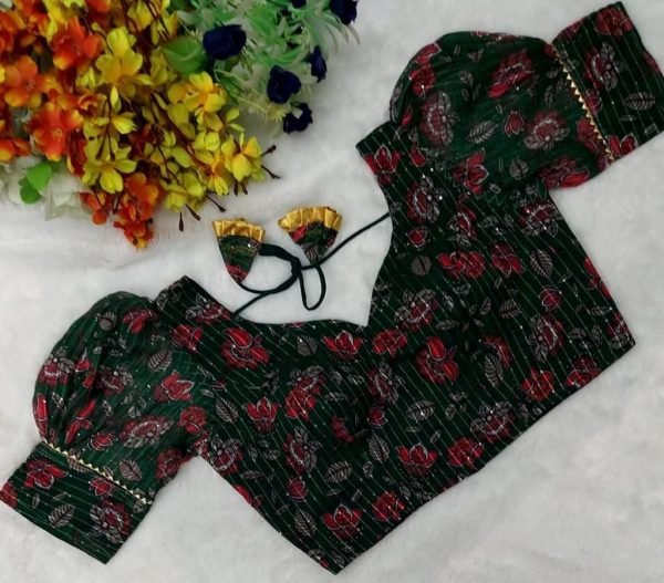 Georgette Croched Digital Print Fancy Blouse Collection  Blouse Collection