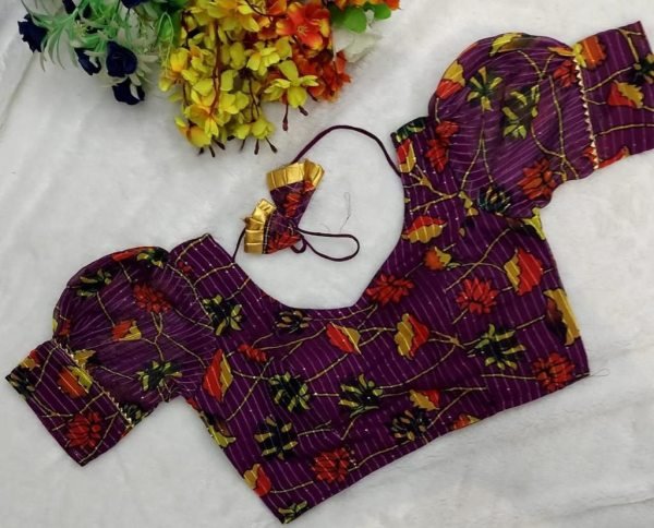 Georgette Croched Digital Print Fancy Blouse Collection  Blouse Collection