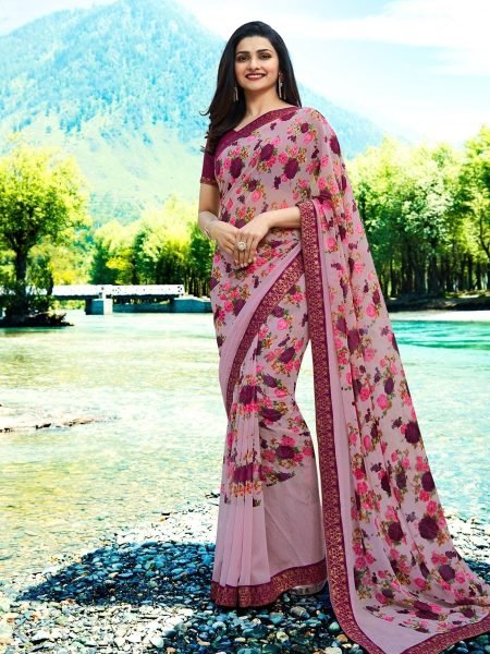 Georgette Printed Saree Georgette Sarees Wholesale