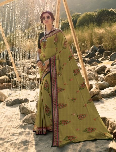 Georgette Printed Saree Georgette Sarees Wholesale